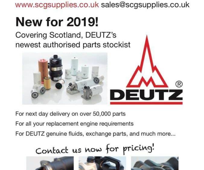 We are delighted to announce we are now authorised parts stockist For DEUTZ covering all of Scotland